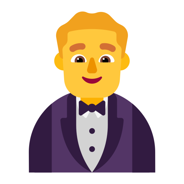 Man In Tuxedo Flat Default Vector