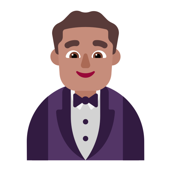 Man In Tuxedo Flat Medium