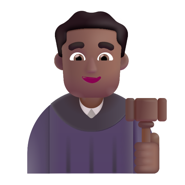 Man Judge Color Medium Dark Vector