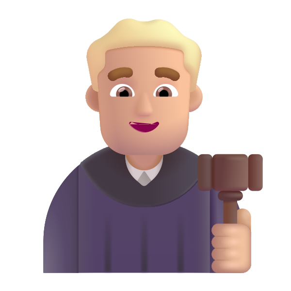 Man Judge Color Medium Light Vector