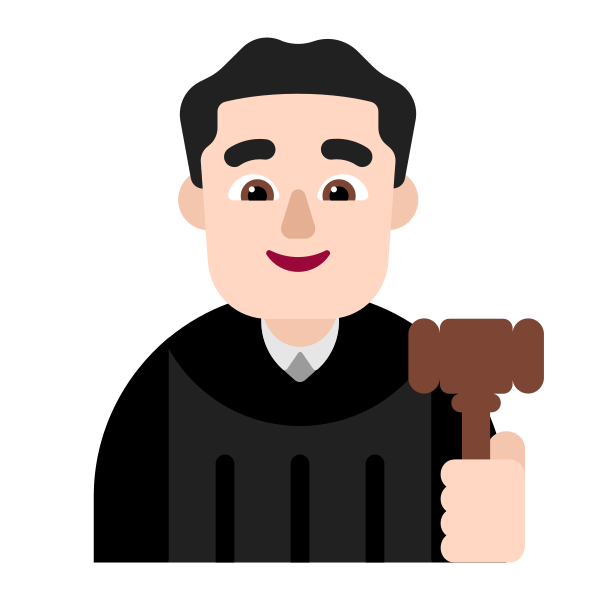 Man Judge Flat Light Vector