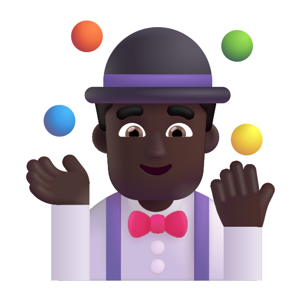 Man Juggling Color Dark