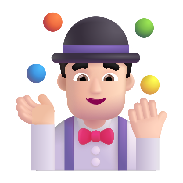 Man Juggling Color Light