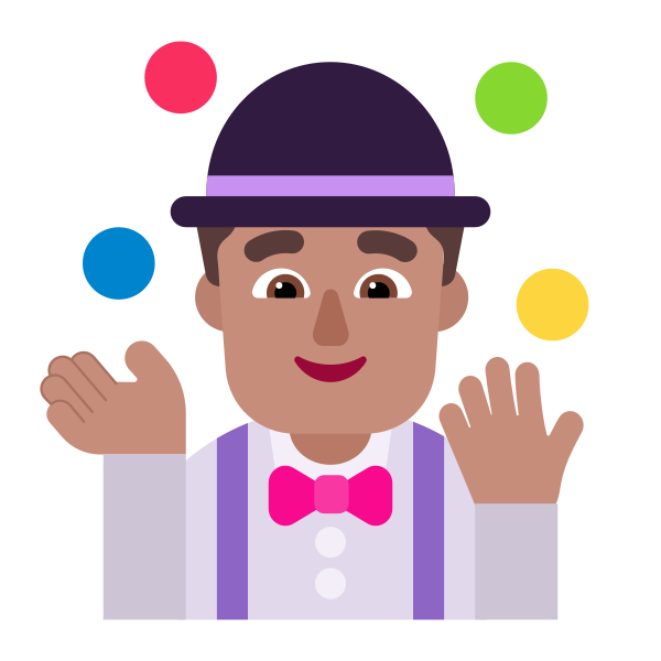Man Juggling Flat Medium Vector