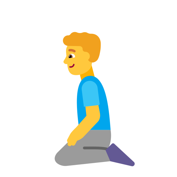 Man Kneeling Flat Default