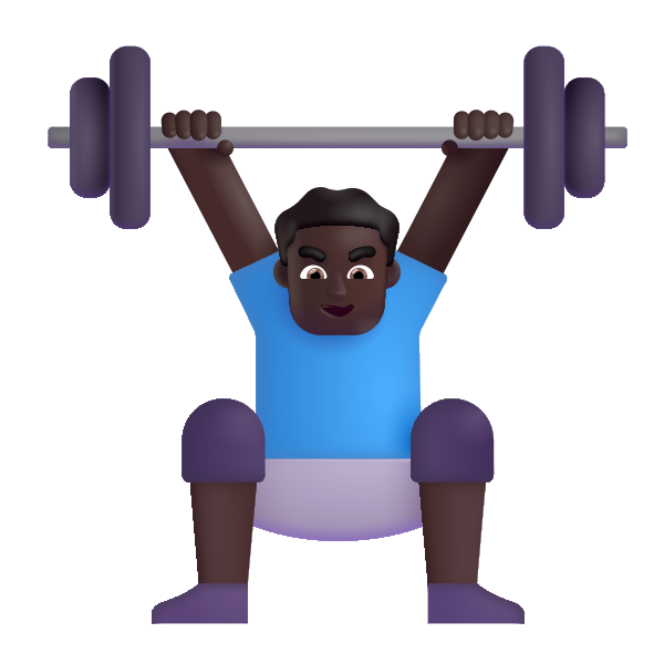 Man Lifting Weights Color Dark