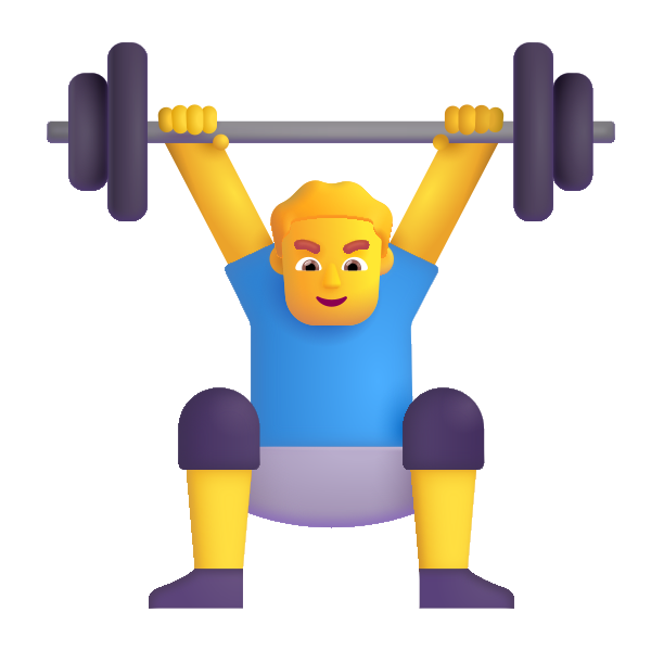 Man Lifting Weights Color Default