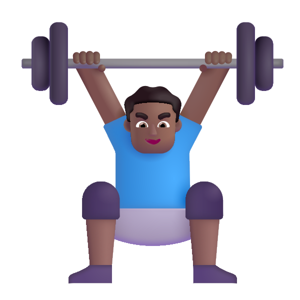 Man Lifting Weights Color Medium Dark Vector
