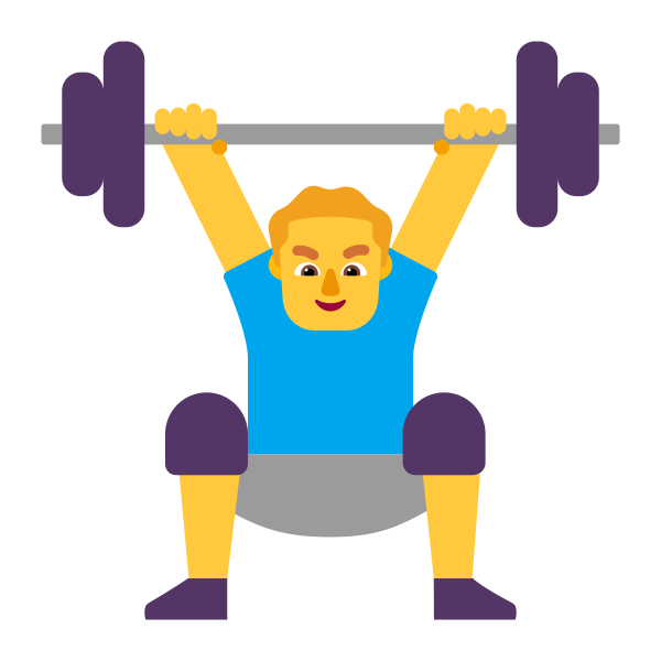 Man Lifting Weights Flat Default