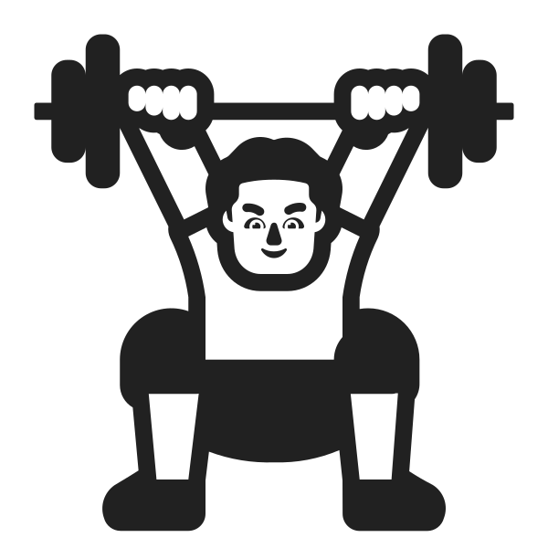 Man Lifting Weights High Contrast Default Vector