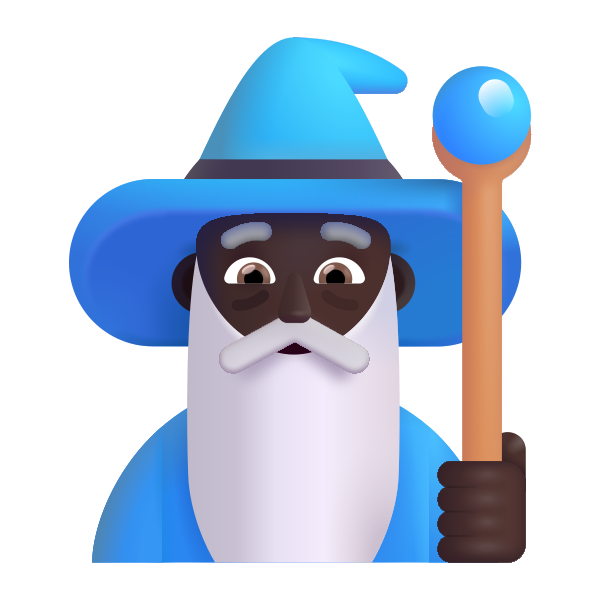 Man Mage Color Dark Vector
