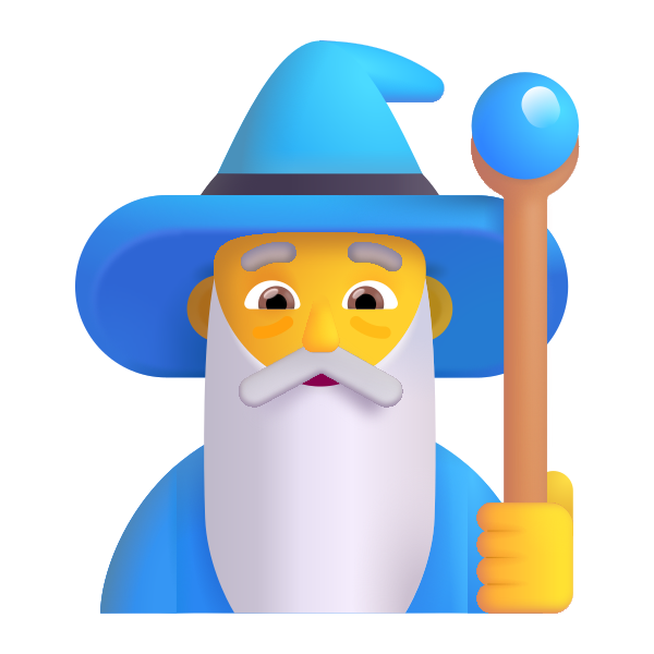 Man Mage Color Default Vector