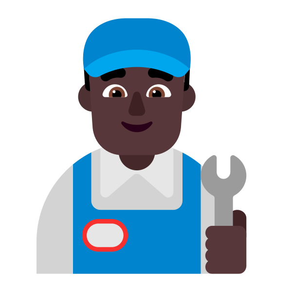 Man Mechanic Flat Dark Vector