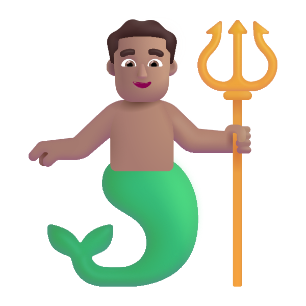 Man Merpeople Color Medium