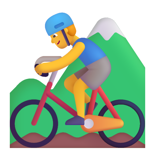 Man Mountain Biking Color Default Vector