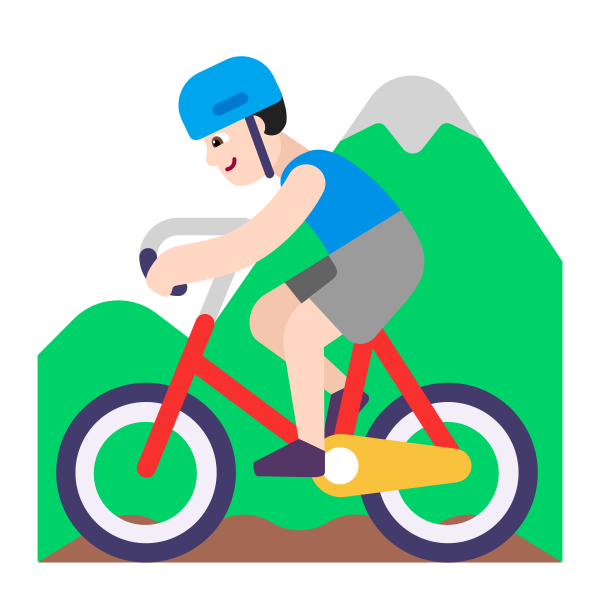 Man Mountain Biking Flat Light