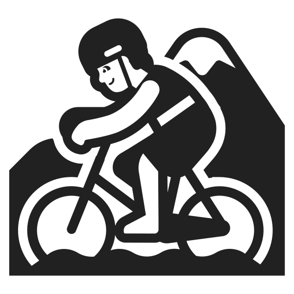 Man Mountain Biking High Contrast Default Vector