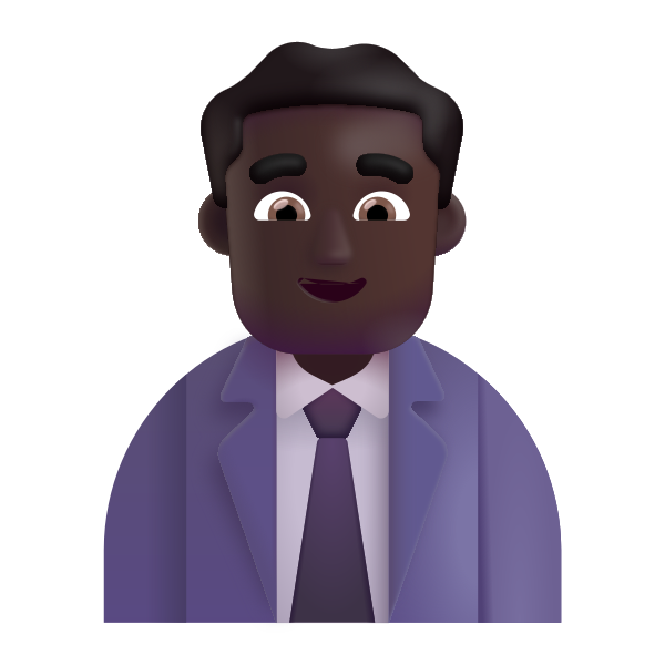 Man Office Worker Color Dark Vector