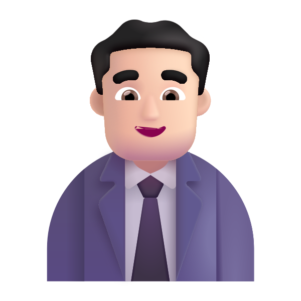 Man Office Worker Color Light Vector