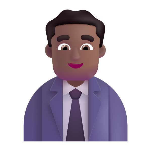 Man Office Worker Color Medium Dark