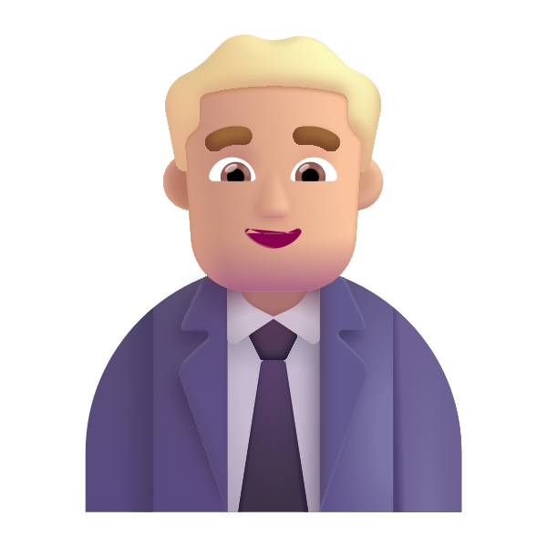 Man Office Worker Color Medium Light Vector