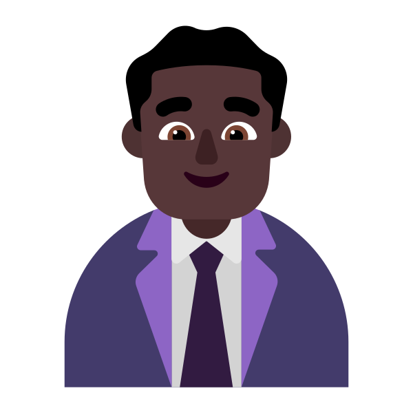 Man Office Worker Flat Dark