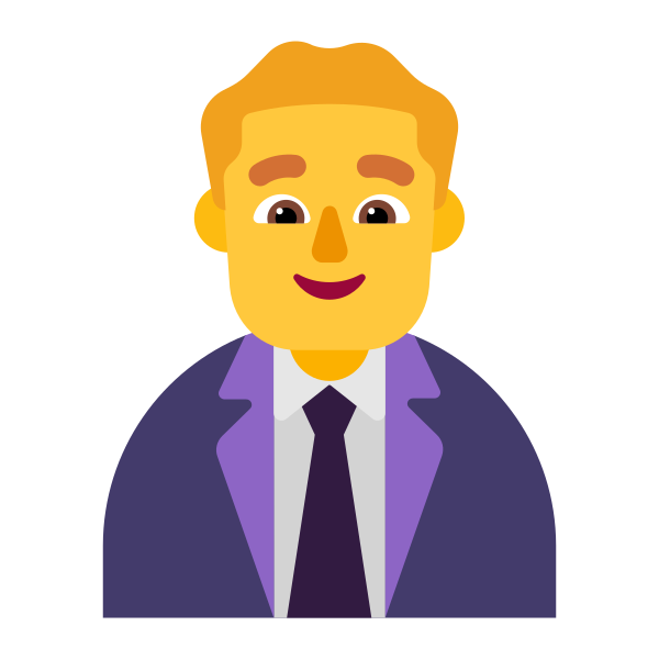 Man Office Worker Flat Default Vector