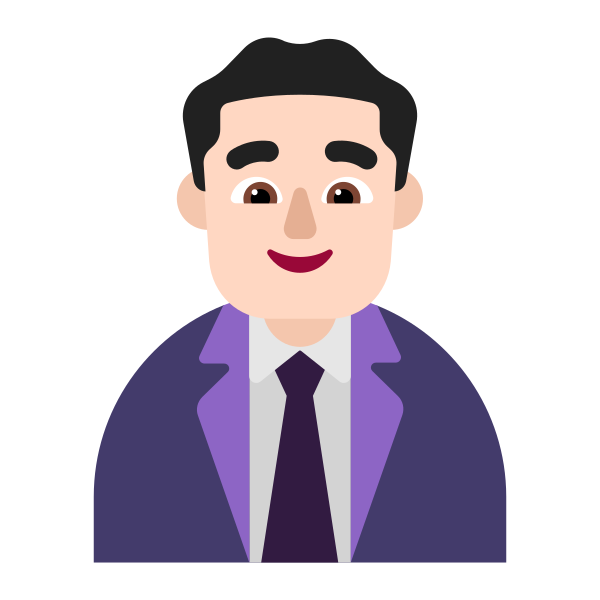 Man Office Worker Flat Light Vector