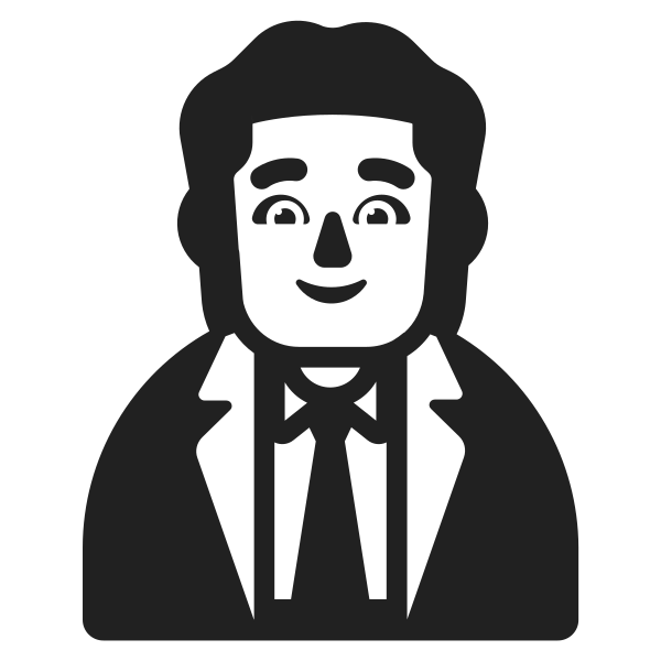 Man Office Worker High Contrast Default