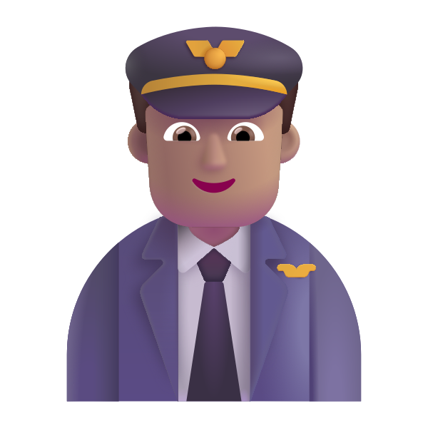 Man Pilot Color Medium