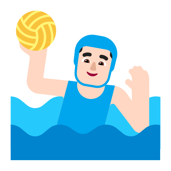 Man Playing Water Polo Flat Light