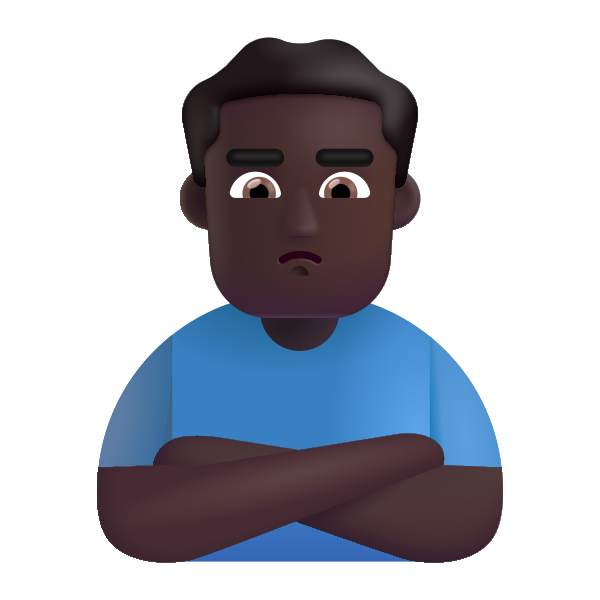 Man Pouting Color Dark Vector