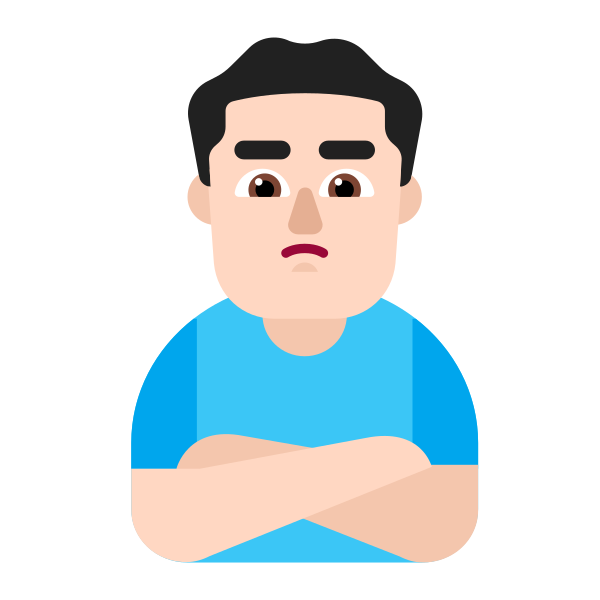 Man Pouting Flat Light