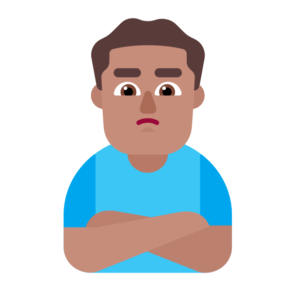 Man Pouting Flat Medium Vector