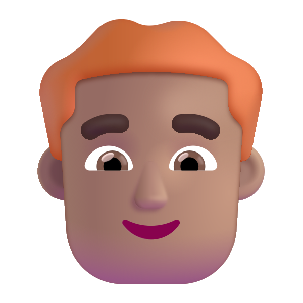Man Red Hair Color Medium Vector