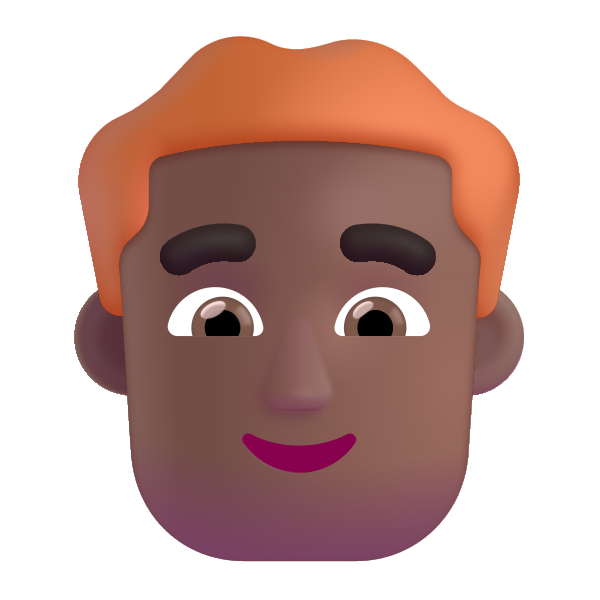 Man Red Hair Color Medium Dark Vector