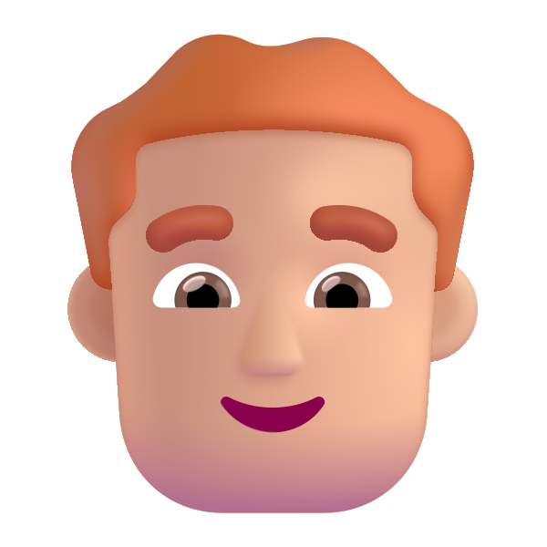 Man Red Hair Color Medium Light