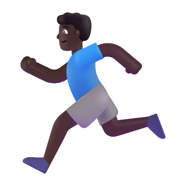 Man Running Color Dark Vector