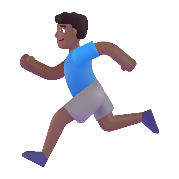 Man Running Color Medium Dark Vector