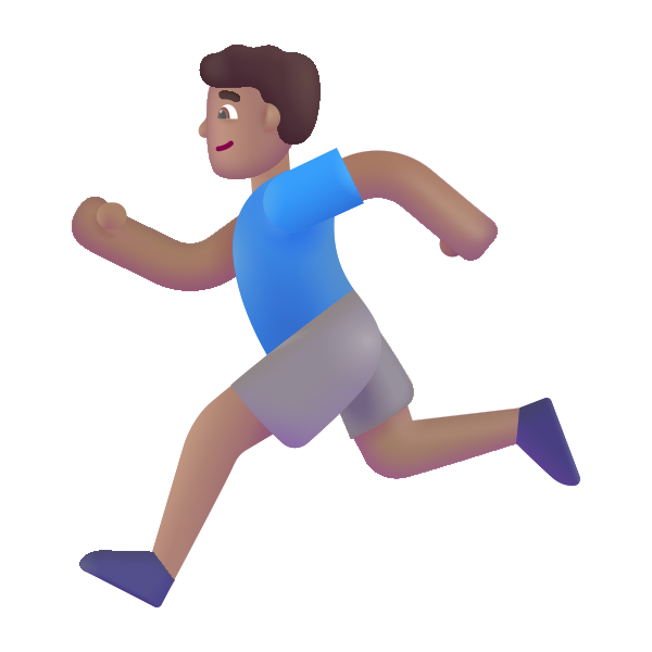 Man Running Color Medium