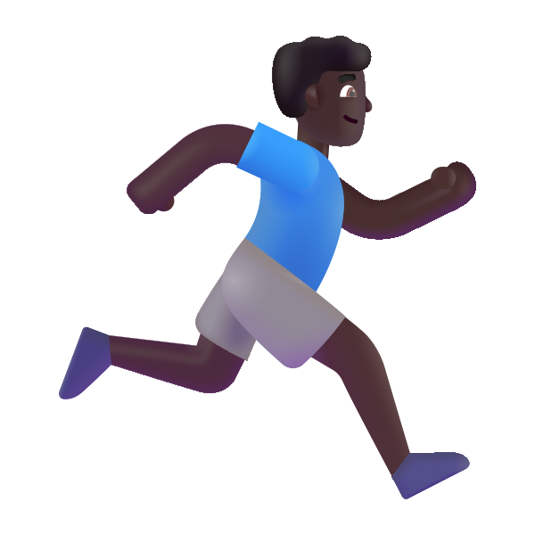 Man Running Facing Right Color Dark Vector