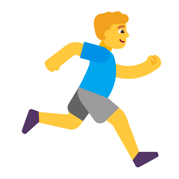 Man Running Facing Right Flat Default Vector