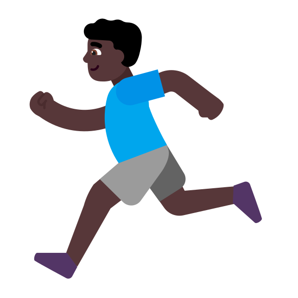 Man Running Flat Dark Vector