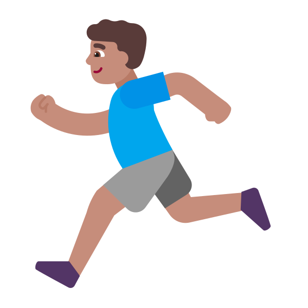 Man Running Flat Medium