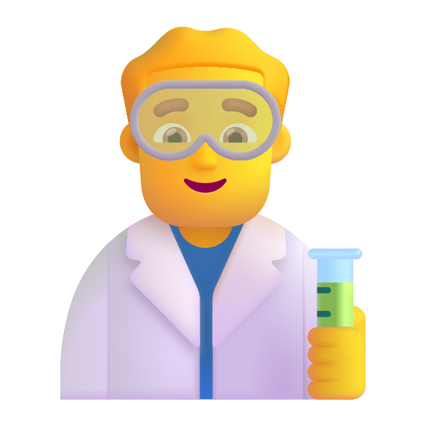 Man Scientist Color Default Vector