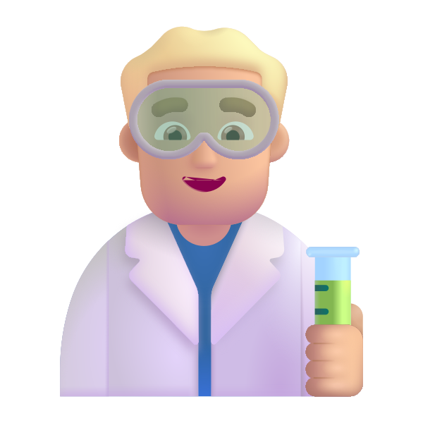 Man Scientist Color Medium Light Vector