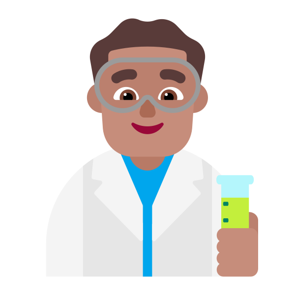 Man Scientist Flat Medium