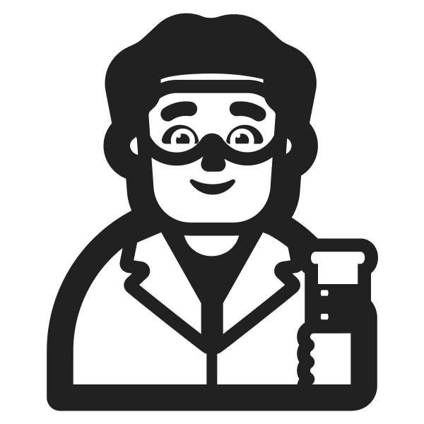 Man Scientist High Contrast Default Vector