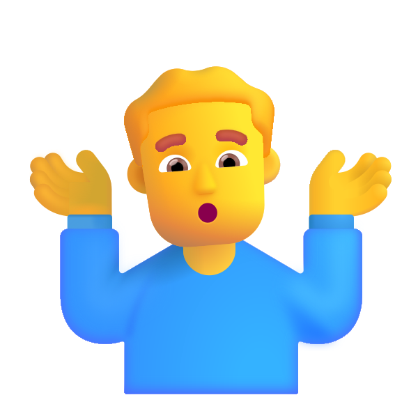 Man Shrugging Color Default Vector