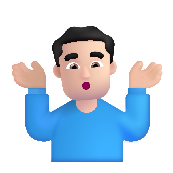 Man Shrugging Color Light Vector